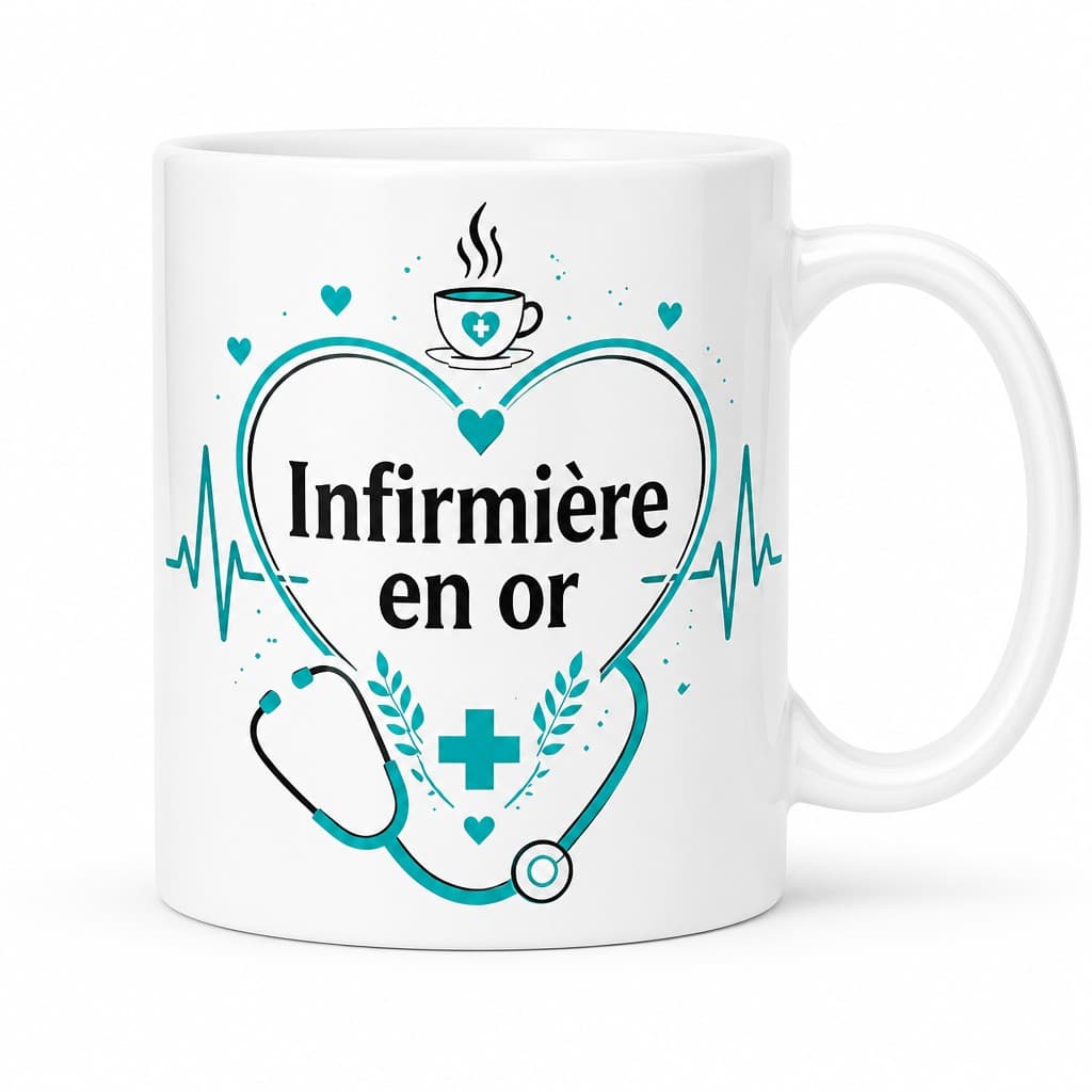 Mug Infirmière en or