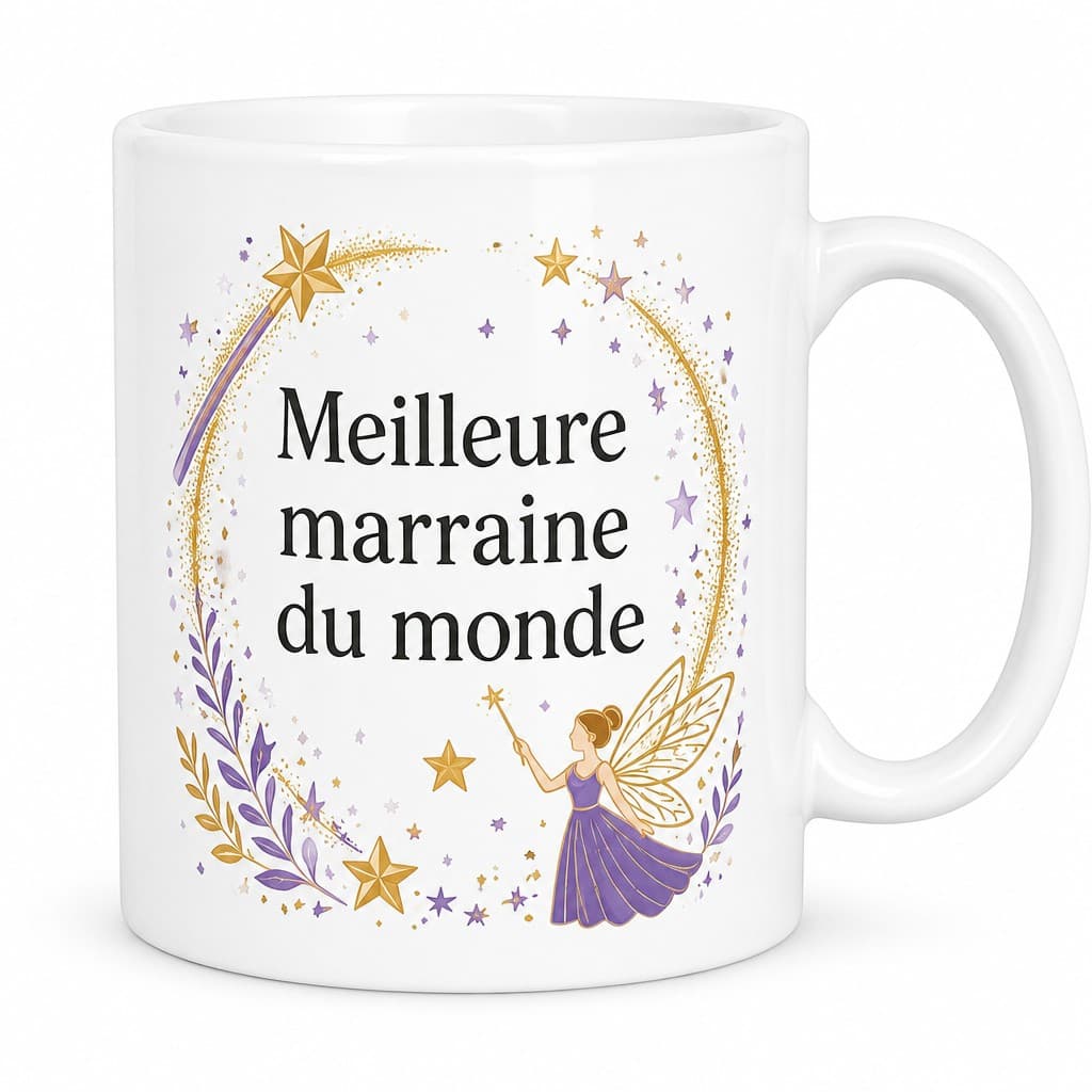 Mug marraine personnalisé – Meilleure marraine du monde